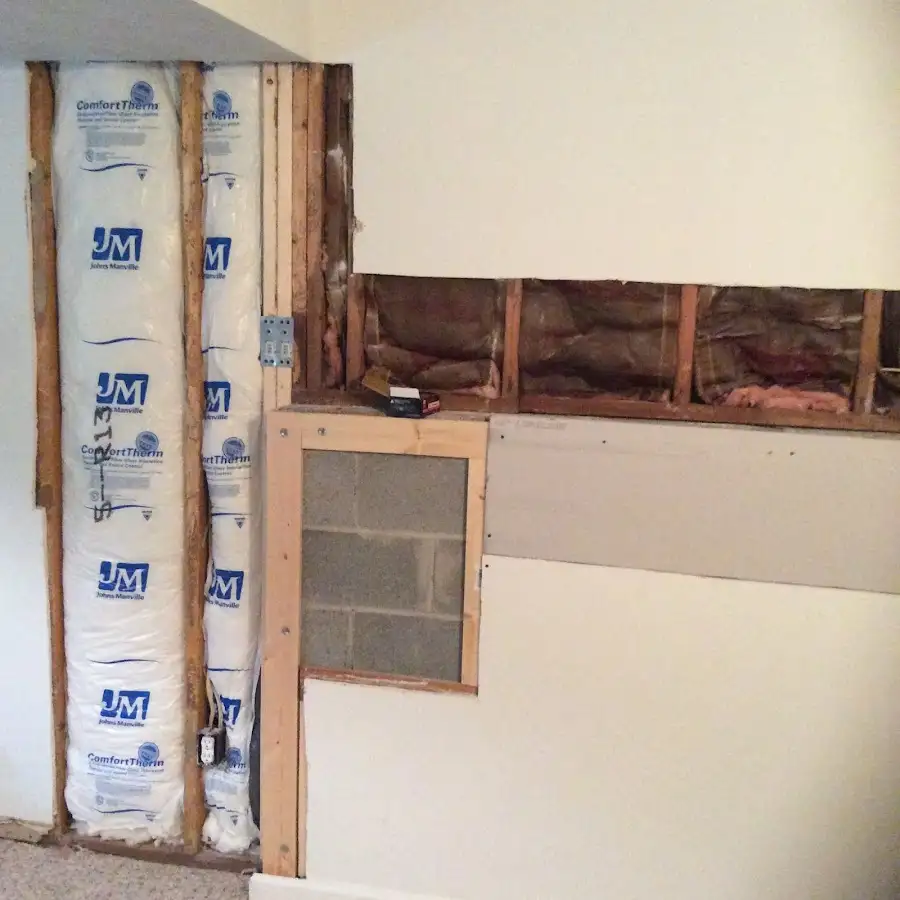 Wall insulation replacement during Contents Cleaning & Restoration in Sky Lake